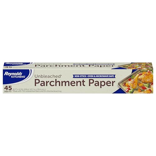 Classic Reynolds Kitchens Unbleached Parchment Paper Roll, Non Stick Essentials