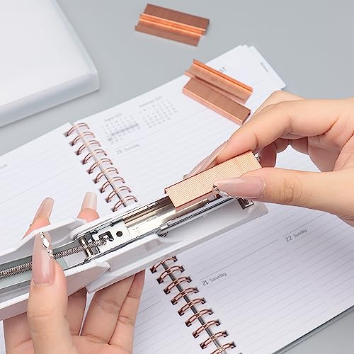 Minimalist NatSumeBasics 3000 Rose Gold Staples 26/6 Standard Colored Staple Refill Set