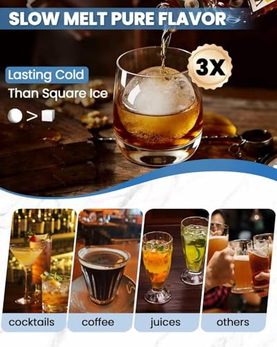 Smart Home Large Ice Cube Tray for Freezer - 2 Pack Kit